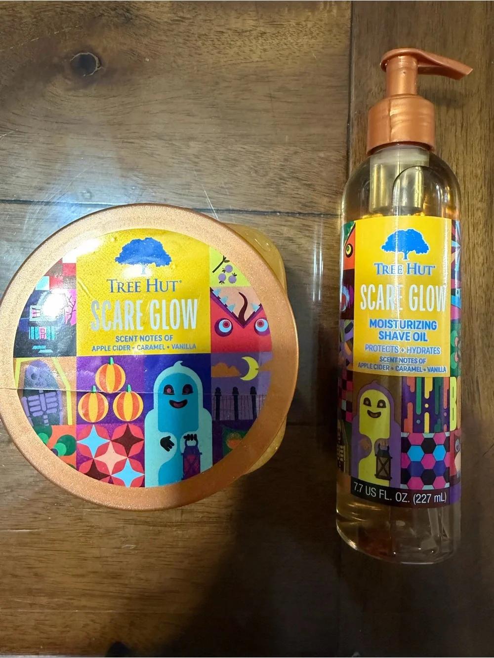 Tree Hut Scare Glow Moisturizing Shave Oil & Shea Sugar Scrub Bundle